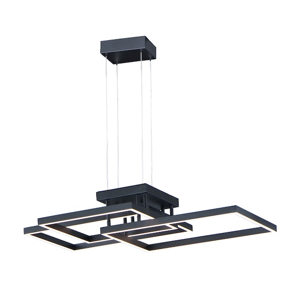 Et2 Traverse LED 3-Light 23.5" Wide Black Pendant Light E21515-BK - main